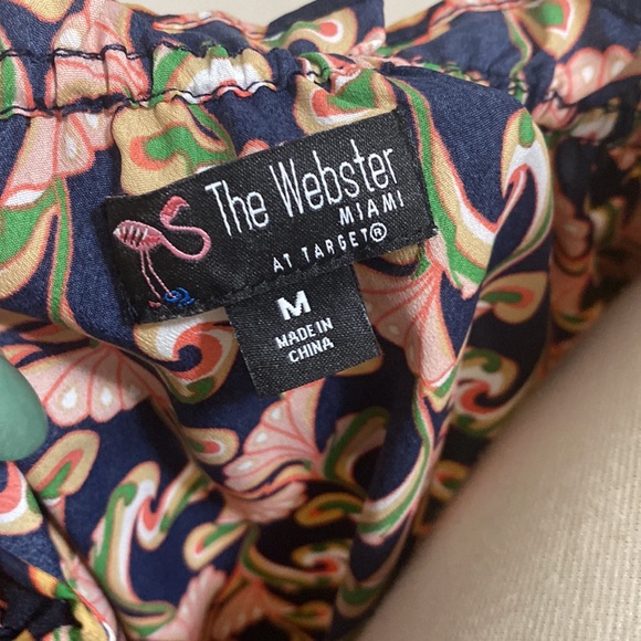 Navy blue paisley polyester dress - Picture 5 of 6